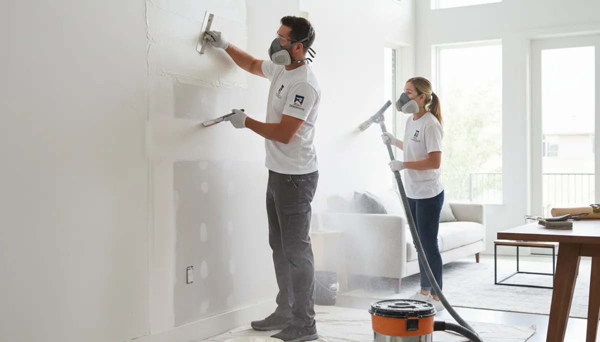Professional drywall repair and wall restoration in Palm Springs, CA home interior