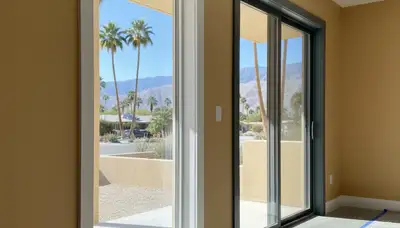 Professional interior trim painting with crisp edges in a modern Palm Springs, CA home